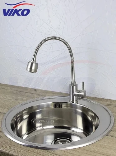 Смеситель для кухни Viko V-4414 Серебро