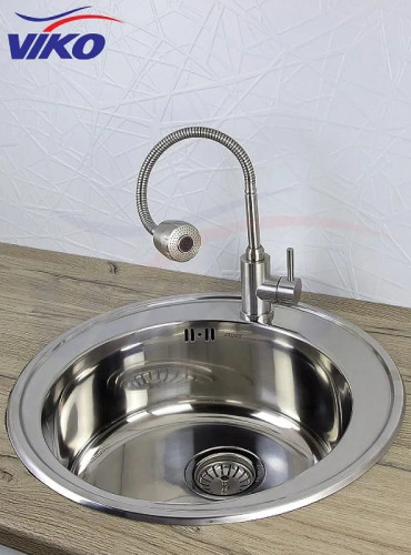 Смеситель для кухни Viko V-4414 Серебро