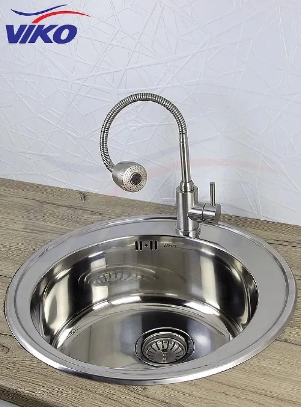 Смеситель для кухни Viko V-4414 Серебро