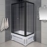 Душевой уголок Radomir Верчелли 120x80 L 1-03-6-1-0-0130 профиль Черный стекло прозрачное