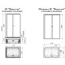 Душевой уголок Radomir Верчелли 120x80 L 1-03-6-1-0-0130 профиль Черный стекло прозрачное