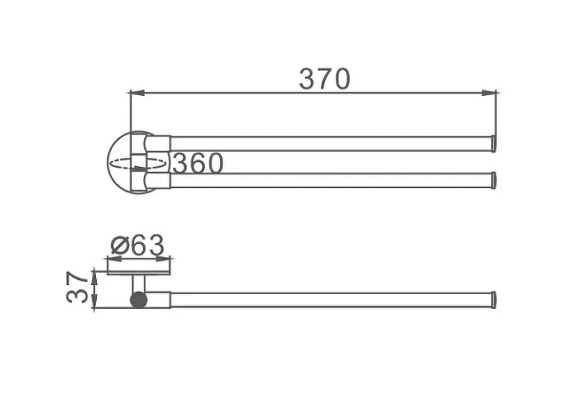 Полотенцедержатель Frap F38 F3812 поворотный Хром