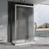 Душевой уголок Abber Schwarzer Diamant 150x85 AG30150MH-S85M-S85M профиль Хром стекло матовое