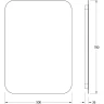 Зеркало Defesto Opti 50x70 DF 2814R с подсветкой 21W-3000К/ИК - выключатель/Теплый белый свет