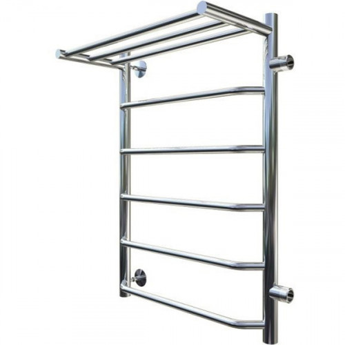 Водяной полотенцесушитель Тругор Браво 1 П ПМ R 80x50 с полкой Хром нержавеющая сталь