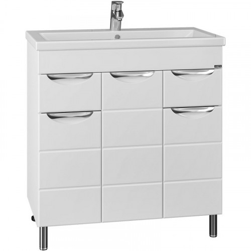 Тумба под раковину СанТа Родос 80 206015 Белая МДФ / ЛДСП