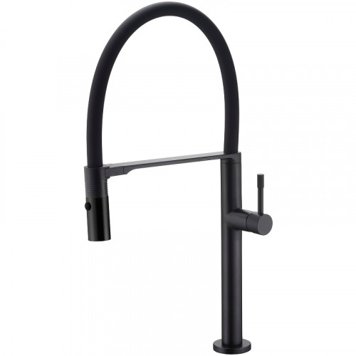 Смеситель для кухни Boheme Uno 114-B Черный матовый латунь