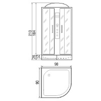 Душевая кабина River Dunay 90x90 ТН 10000001452 с поддоном
