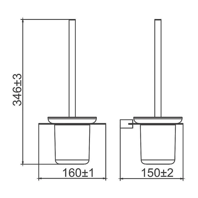 Ершик для унитаза Gappo G30910-8 цвет Белый Хром