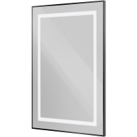Зеркало BelBagno Kraft 50 SPC-KRAFT-500-800-SENS-NERO с подсветкой Черное с сенсорным выключателем стекло