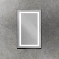 Зеркало BelBagno Kraft 50 SPC-KRAFT-500-800-SENS-NERO с подсветкой Черное с сенсорным выключателем стекло