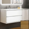 Тумба с раковиной SanVit Бруно-2 120 L kbruno2120 с фактурой под дерево подвесная Акация светлая МДФ / ЛДСП