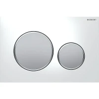 Клавиша смыва Geberit Sigma 20 115.882.KL.1 Белая Матовый хром