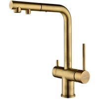 Смеситель для кухни Paulmark Serpentine Se213222-BR Бронза латунь