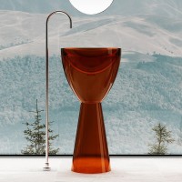 Раковина Abber Kristall 45 AT2703Opal Коричневая полиэфирная смола напольный