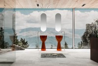 Раковина Abber Kristall 45 AT2703Opal Коричневая полиэфирная смола напольный