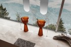 Раковина Abber Kristall 45 AT2703Opal Коричневая полиэфирная смола напольный