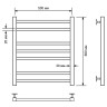 Водяной полотенцесушитель Comfysan Pioli-K W-6 60x50 014223 Черный матовый