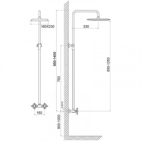 Душевая система Melodia della vita Galateo MSC00104С Хром