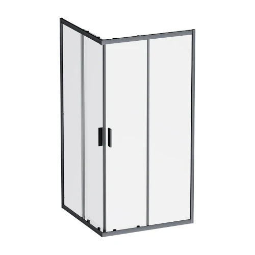 Душевой уголок AM.PM Gem 100х100 W90G-403-100100-BT профиль Черный матовый стекло прозрачное