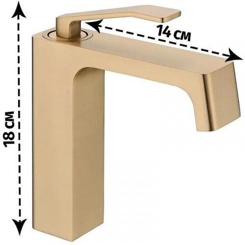 Смеситель для раковины Grocenberg GB2090MG Золото матовое