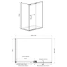 Душевой уголок Azario Ванкувер 120х90 AZ-NKF1131L/R-12090-CH-CL профиль Хром стекло прозрачное