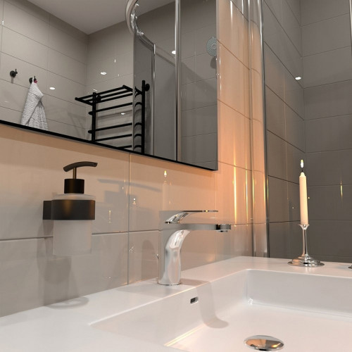 Дозатор для жидкого мыла Altasan Лотос ЛТ80ЧМ Черный матовый