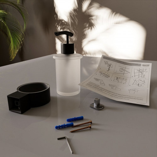 Дозатор для жидкого мыла Altasan Лотос ЛТ80ЧМ Черный матовый