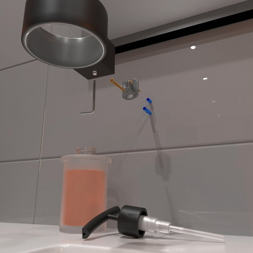 Дозатор для жидкого мыла Altasan Лотос ЛТ80ЧМ Черный матовый