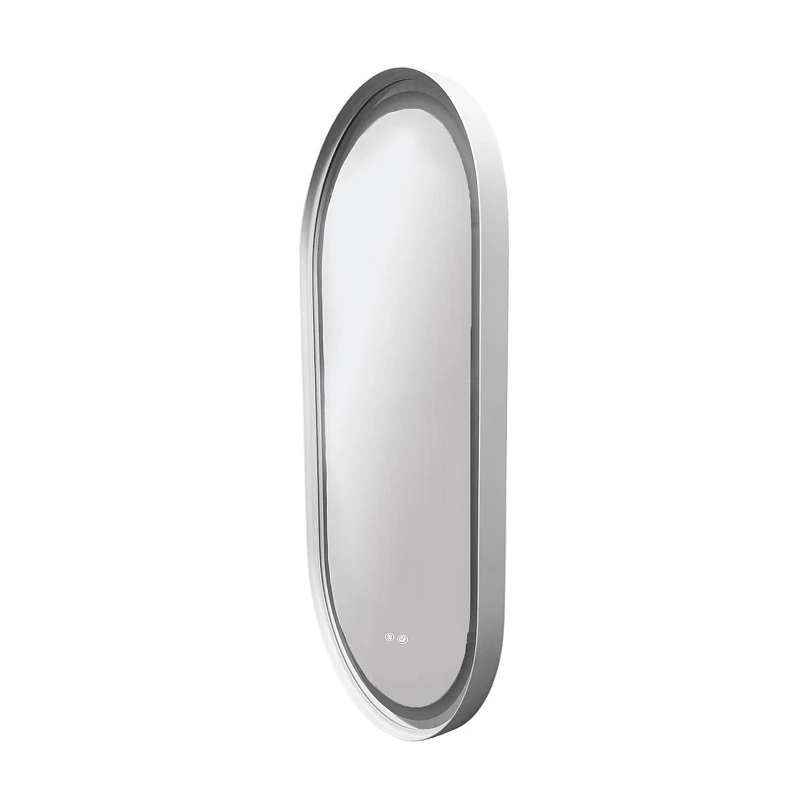 Зеркало Azario Блейк 50 АZ-LED011325 с подсветкой цвет Белый матовый с сенсорным выключателем