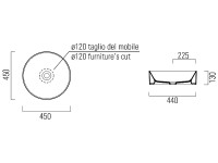 Раковина-чаша GSI Kube X 45 942711 Белая фаянс накладная