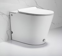 Унитаз Ceruttispa Argentera Pulse CT7267 с импульсным смывом приставной с сиденьем Микролифт фарфор приставной