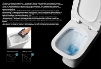 Унитаз Ceruttispa Argentera Pulse CT7267 с импульсным смывом приставной с сиденьем Микролифт фарфор приставной