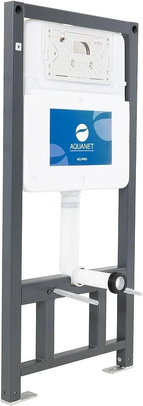 Комплект унитаза с инсталляцией Aquanet Zvezda-2 303978+346762 цвет Белый с сиденьем Микролифт