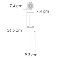 Ершик для унитаза WasserKRAFT K-1087PB Черный глянцевый