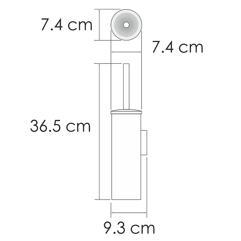 Ершик для унитаза WasserKRAFT K-1087PB Черный глянцевый