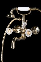 Смеситель для ванны Boheme Camelia 293 Золото латунь на стену
