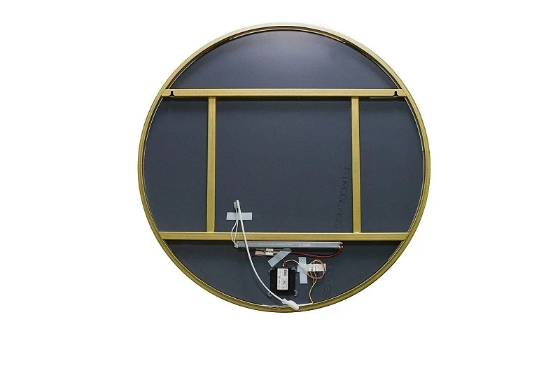 Зеркало Art&Max Asti 80 AM-Ast-800-DS-FNC-Gold с подсветкой цвет Золото с бесконтактным выключателем