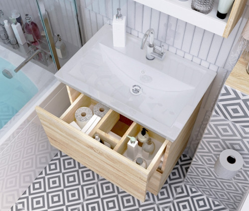 Тумба под раковину 1MarKa Aris 70 У76061 Дуб сонома МДФ / ЛДСП