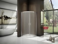 Душевой уголок Good Door Latte R-100-G-WE 100x100 профиль Белый стекло матовое