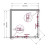 Душевой уголок BelBagno Marino 90x90 MARINO-A-2-90-C-NERO профиль Черный матовый стекло прозрачное