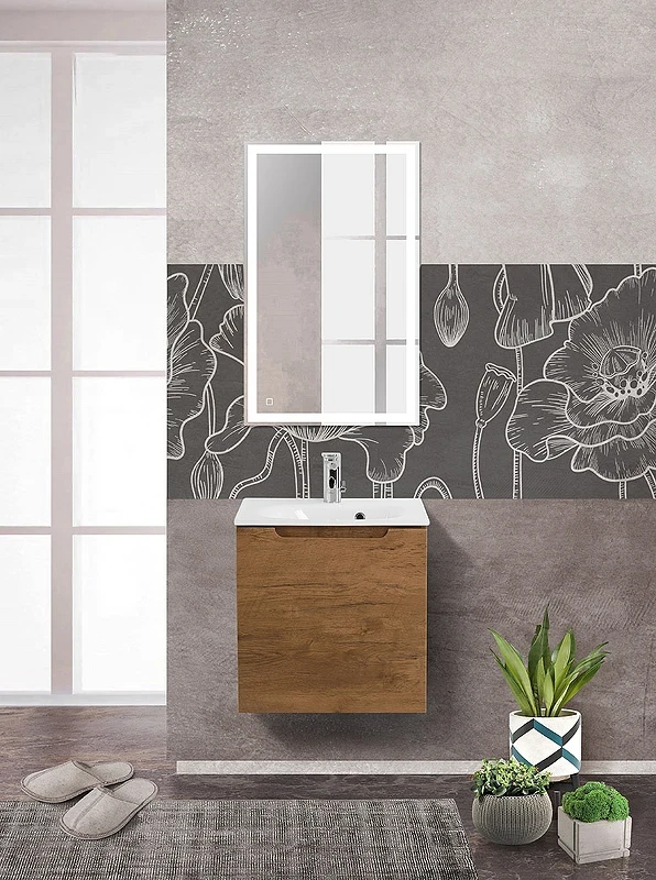 Тумба под раковину BelBagno Etna 50 ETNA-500-1C-SO-RN-P подвесная Rovere Nature МДФ / ЛДСП