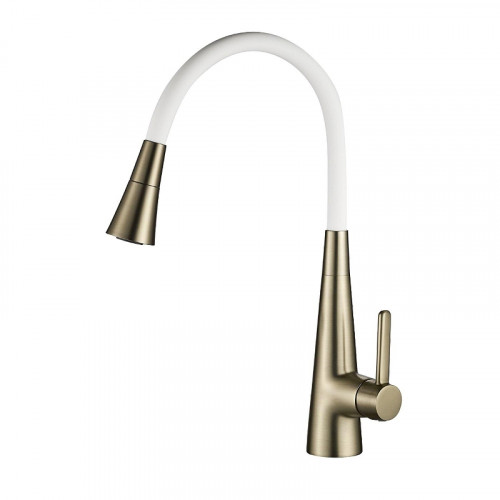 Смеситель для кухни Rose R213G цвет Золотой сатин Белый