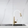 Смеситель для кухни Rose R213G цвет Золотой сатин Белый
