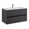 Тумба под раковину Art&Max Torino 100 AM-TORINO-1000-2C-SO-GF-P подвесная цвет Графит