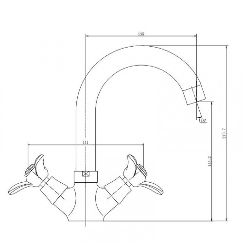 Смеситель для раковины Fashun A1312 цвет Хром