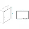 Душевая дверь RGW Passage PA-14 B 110 41081411-14 профиль Черный стекло прозрачное