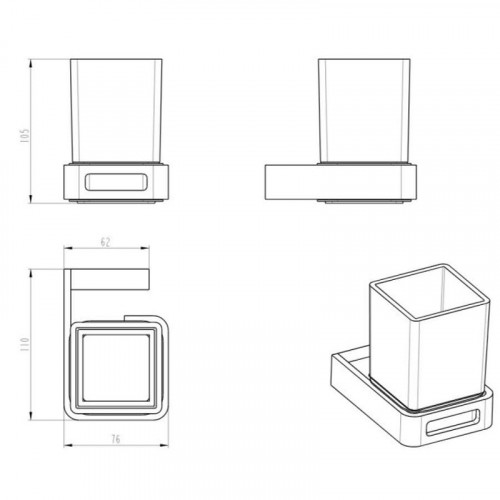 Стакан для зубных щеток Boheme Q 10944-BR Бронза