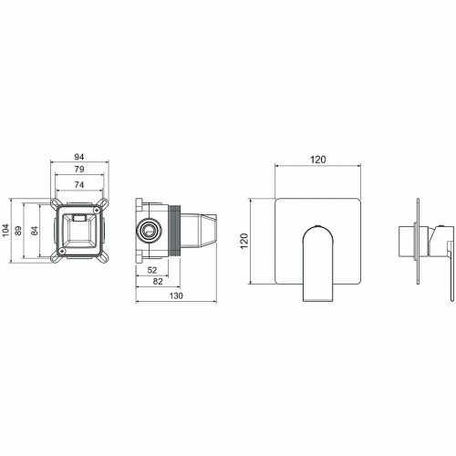 Смеситель для душа Aquatek Лира AQ1466MB Черный матовый