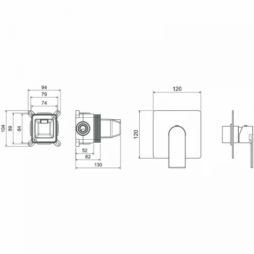 Смеситель для душа Aquatek Лира AQ1466MB Черный матовый
